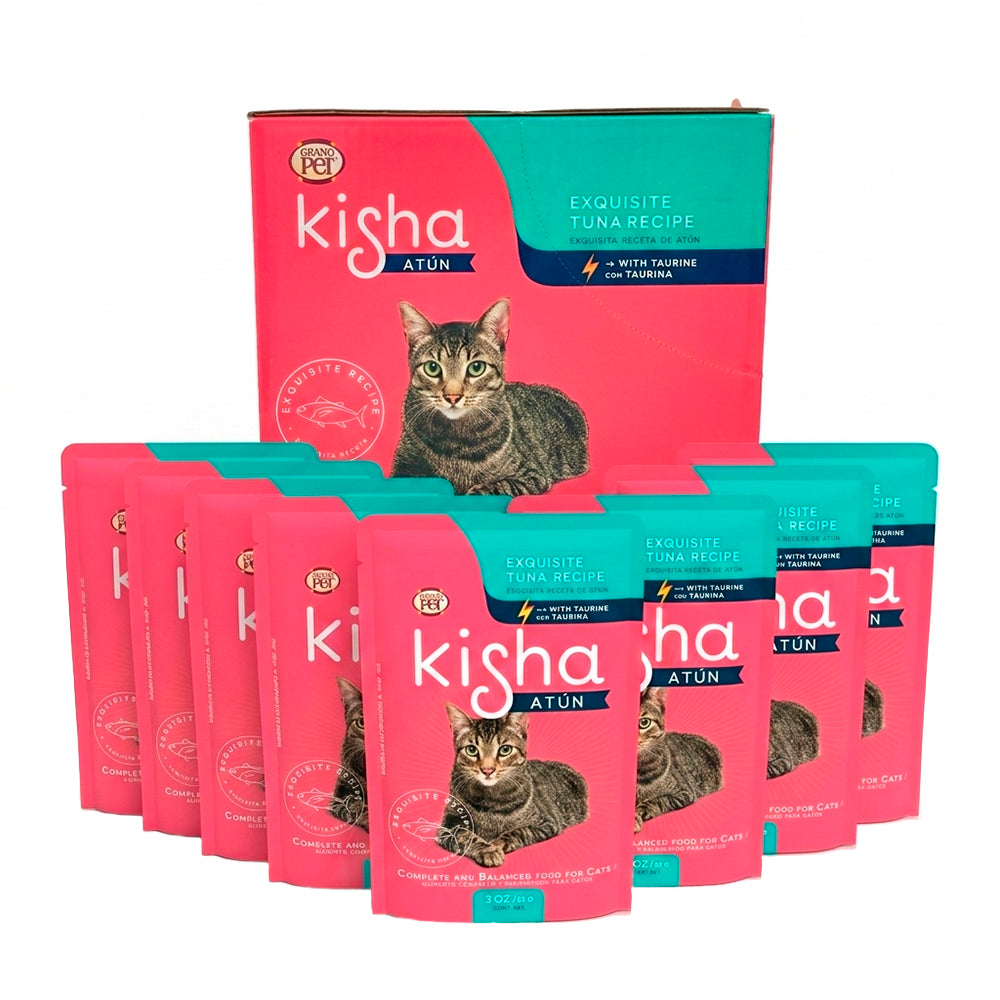Grandpet Kisha Atún - Alimento Húmedo para Gatos con Taurina 10 PACK