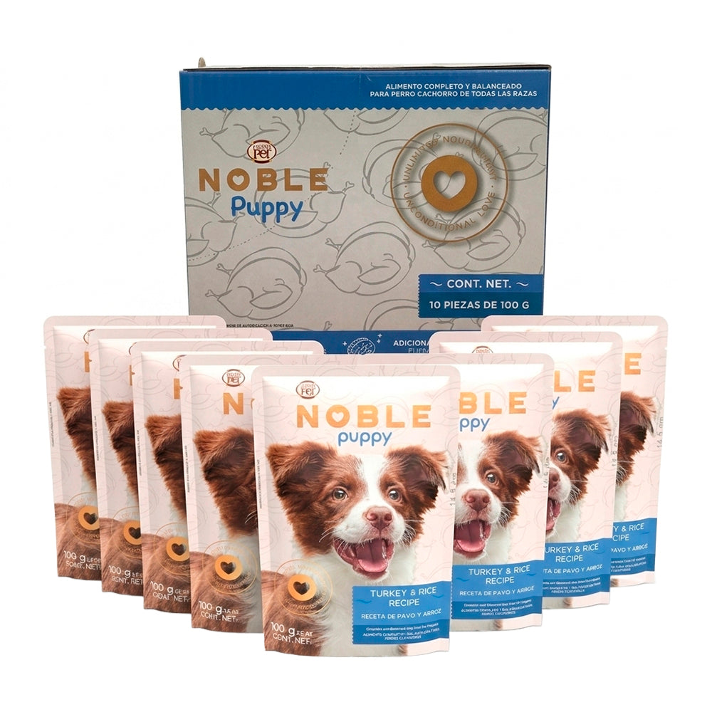 Grandpet Noble Puppy Receta Pavo y Arroz - Alimento Húmedo para Cachorros 10 PACK