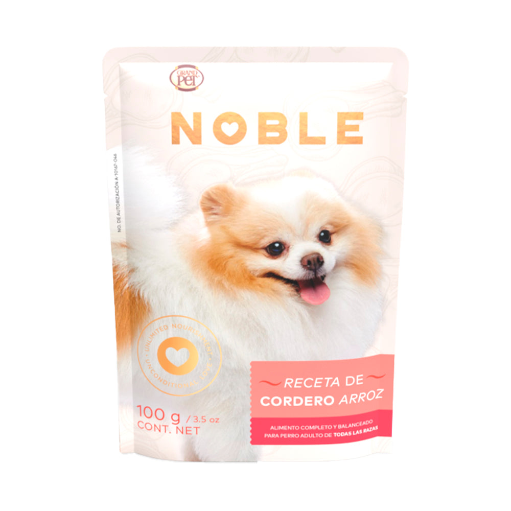 Grandpet Noble Receta de Cordero y Arroz - Alimento Húmedo para Perro Adulto