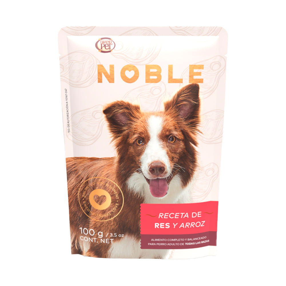 Grandpet Noble Receta de Res y Arroz - Alimento Húmedo para Perro Adulto