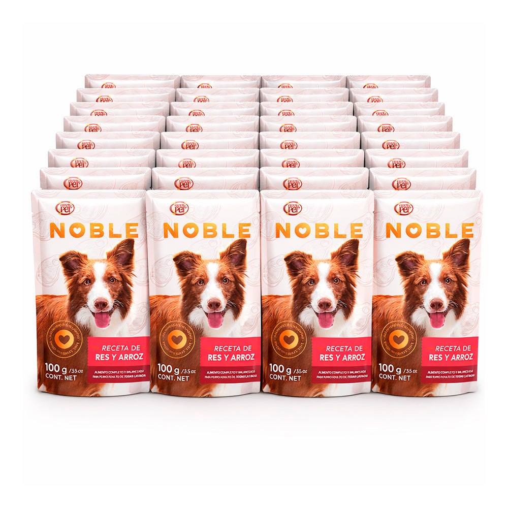 Grandpet Noble Receta de Res y Arroz - Alimento Húmedo para Perro Adulto 40 PACK