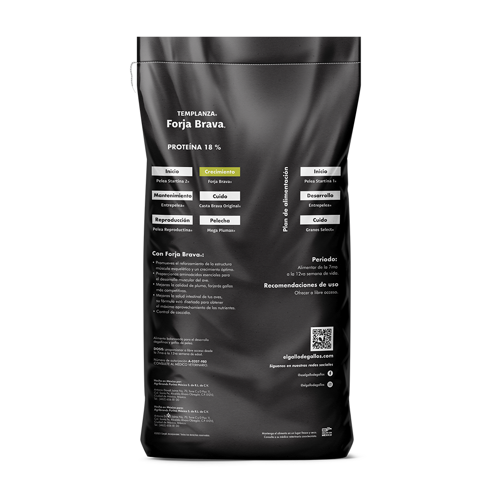 Purina Templanza Forja Brava 25 Kg Back
